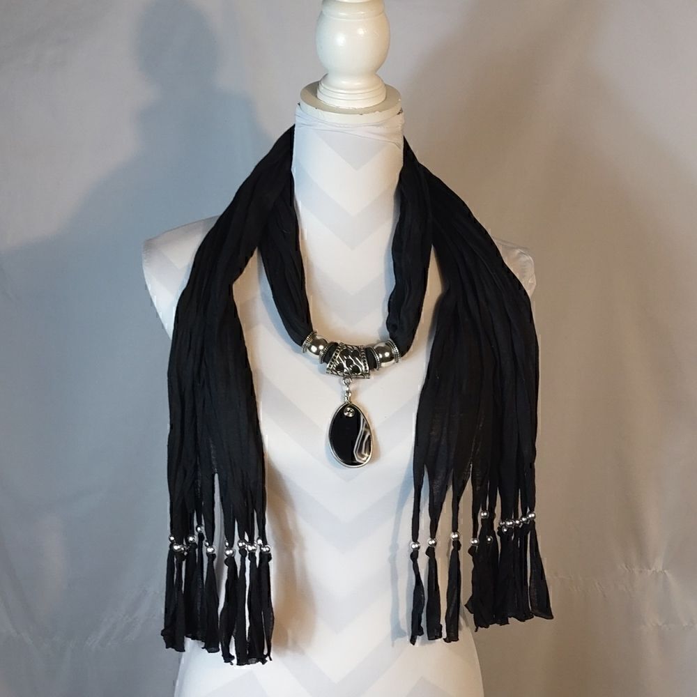Top Fashion Fringed Scarf Necklace